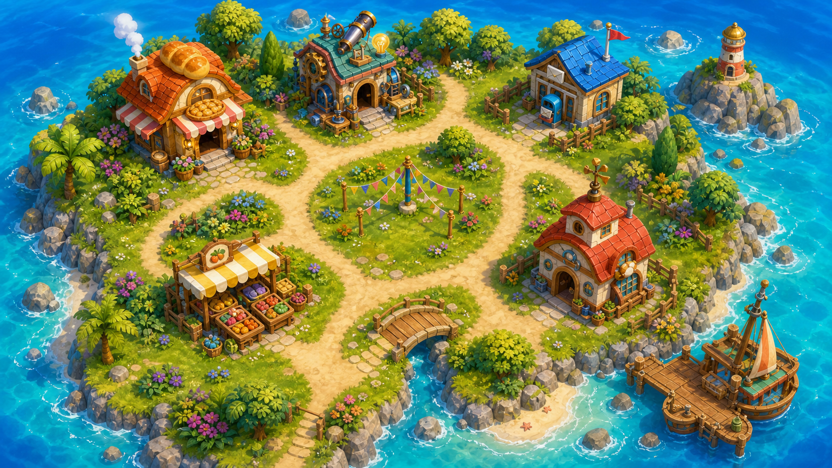 Kai’s top-down island walking world.