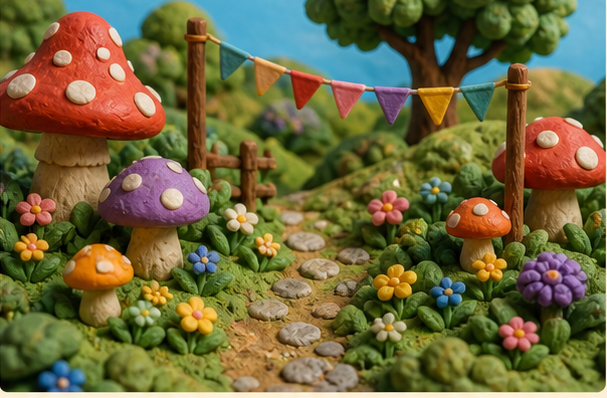 Artwork for a future ISaySo story, Marzipan Meadow.